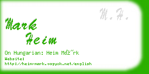 mark heim business card